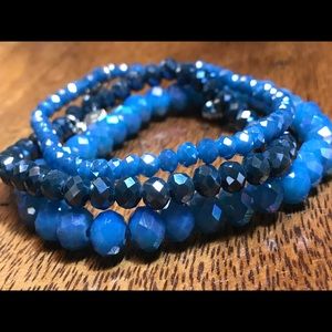 Set of 3 Lizas Faceted Czech Crystal Bracelets New